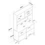 Hanah Home Gabinete Multipropósito JE176 - 3291 Blanco y Nuez